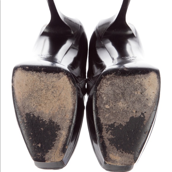 GUCCI black patent leather platform heels - Picture 5 of 6